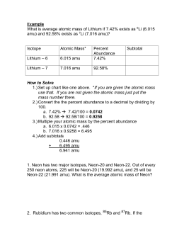 Printables Average Atomic Mass Worksheet average atomic mass worksheet solutions mass