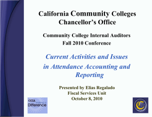 ccfs-320 Fall 2010 - Community College Internal Auditors