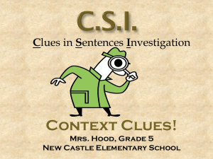Context Clues and Meanings