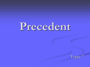 Precedent - The University of Sydney