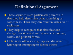 Definitional Argument Slides