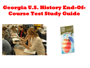 Georgia US History End-Of-Course Test Study Guide