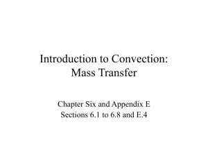 Introduction to Convection: Mass Transfer