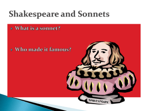 Shakespeare and Sonnets
