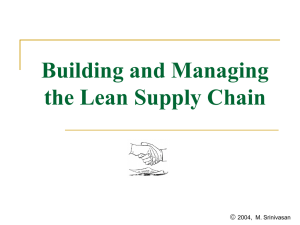 Building Lean Supply Chains