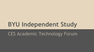 Independent Study CES Academic Technology Forum 2015