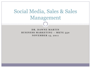 Sales & Sales Management