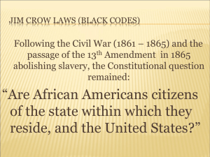 Jim Crow Laws - North Penn School District