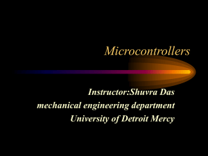 Microcontrollers - University of Detroit Mercy