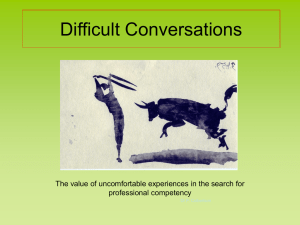 Difficult conversations a productive approach