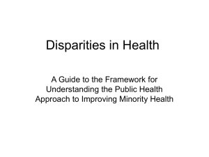 Inequities vs. Inequalities vs. Disparities in Health