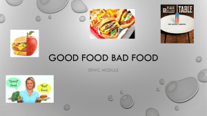 GOOD Food bad food