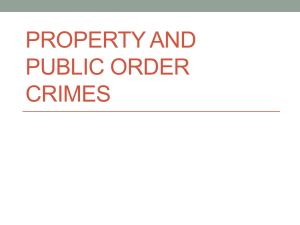 Property and Public Order Crime