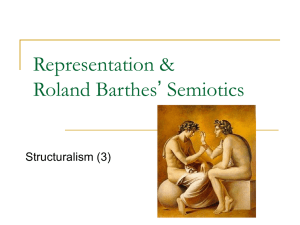 Semiotics: Roland Barthes
