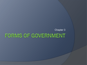 Chapter 3 Forms of Government