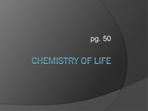 chemistry of life notes