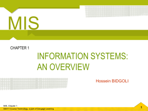 Chapter 1 Information Systems: An Overview