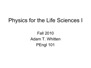 Physics for the Life Sciences I
