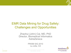 EMR Data Mining for Drug Safety: Challenges and Opportunities