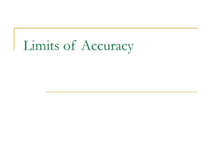 Limits of Accuracy
