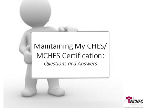 How to Maintain Your CHES or MCHES Certification