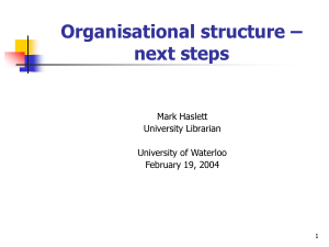Next Steps - Library - University of Waterloo