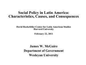 Social Policy in Latin America: Characteristics, Causes, and