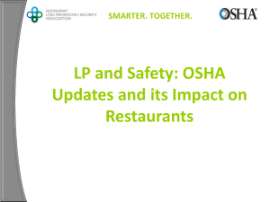 OSHA Updates and its Impact on Restaurants