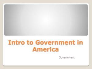 Intro to Government in America