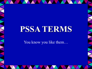 PSSA TERMS