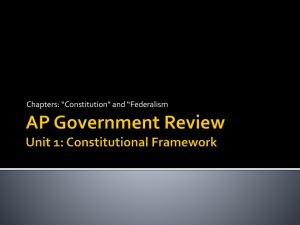 AP Government Review Unit 1: Constitutional Framework