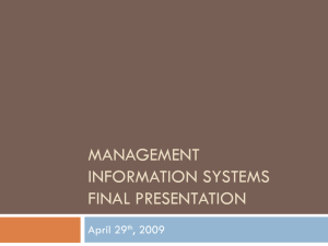 Management information systems final presentation