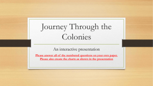 Journey Through the Colonies