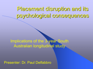 Placement disruption and psychological outcomes