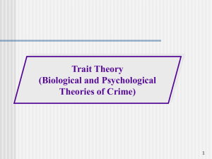 Chapter 5 - Trait Theory
