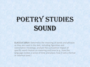 Poetry Studies sound