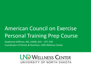 American Council on Exercise Personal Training Prep Course