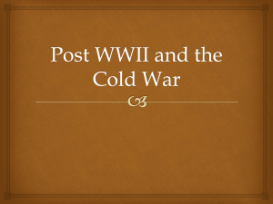 Post WWII and the Cold War - Franklin County Public Schools