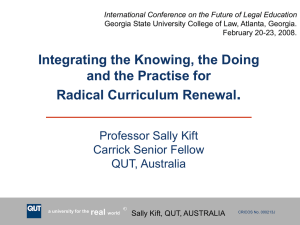 Integrating the Knowing, the Doing and the Practise for Radical