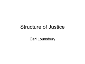 Structure of Justice - HISP 325 Vernacular Architecture