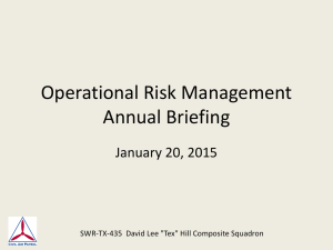 Operational Risk Management Annual Briefing