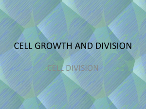 ISI.Lecture 22: Cell Growth and Division