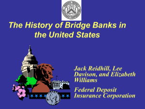 Bridge banks - the US experience