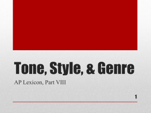 Tone, Style, & Genre
