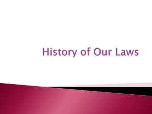 History of Our Laws