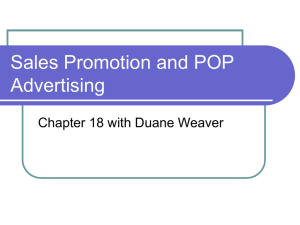 Sales Promotion and POP Advertising