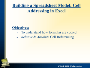 Lecture 2 Cell Referencing