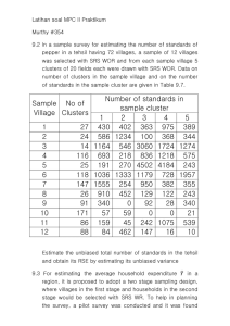 Latihan soal MPC II Praktikum Murthy #354 9.2 In a sample survey