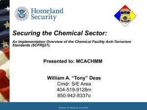 Department of Homeland Security's Chemical Facility Anti