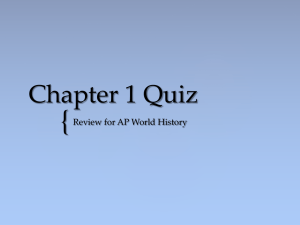 Chapter 1 Quiz - Ms. Sheets' AP World History Class